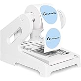 Guermok Thermal Shipping Label Holder for Rolls & Fan-Fold, Fragile Stickers for Shipping, Label Stand Desktop Printer Holder-Home Office Accessory- Sticker Dispenser for Holographic Vinyl