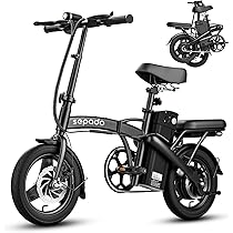 Mini Bike Folding Electric Bike For Adults And Teens, 560W Motor 24MPH Compact Commuter Ebike 32 Miles Range 48v 10ah Battery 3 Level Pedal Assist 14