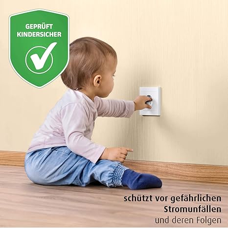 reer 3246.920 Steckdosen-Schutz zum Kleben, 20 Stück, transparent, das Original vom Erfinder