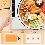 Aofesel Electric Warming Tray Foldable Silicone Food Mat 3 Temp 3 Timer view 2