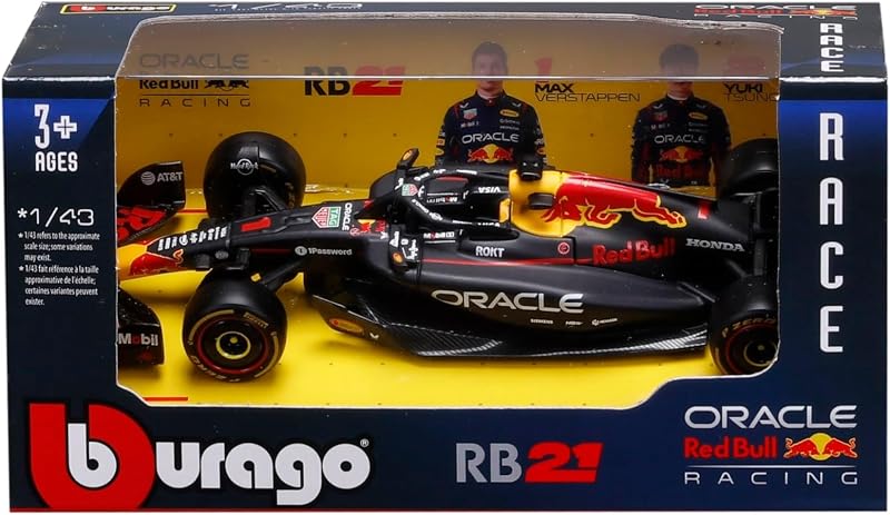 - F1 Red Bull Racing RB21 2025#1 Verstappen, Coche diecast a Escala 1:43 con Detalles auténticos, réplica F1 Red Bull, decoración Oficial, Edad Recomendada 3+ años — foto 1 de 7