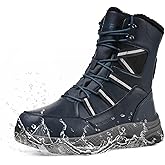 Suiyfit Snow Boots for Men Waterproof Mid-Calf Booties Winter Hiking Boot Durable Warm Fur Lined Boot Non-Slip Warm Climbing Shoes Walking, Cold Weather