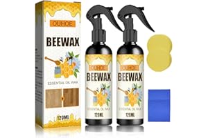 Biaoyun Natural Beeswax Care Spray & Restorer, Beeswax Wood Polish for Floors and Furniture, Natural Micro-Molecular Spray – Multi-Purpose（2 Bottles）
