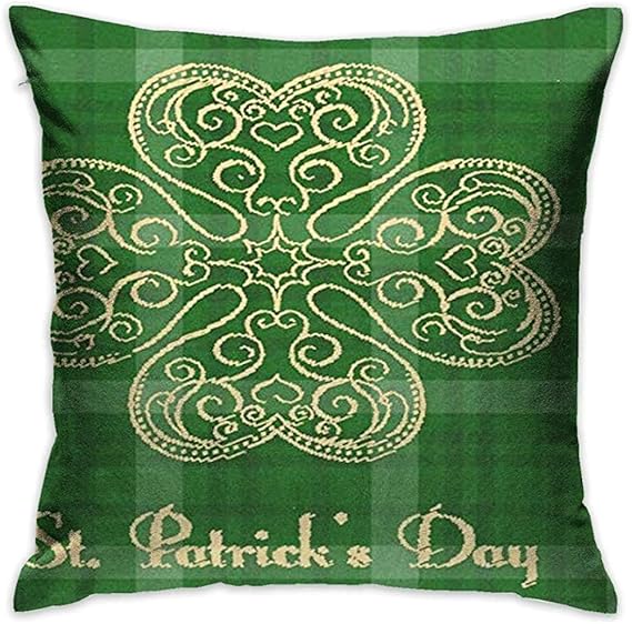Throw Pillow Cover Saint Patrick 'S Day Shamrock Pillow Case Decor