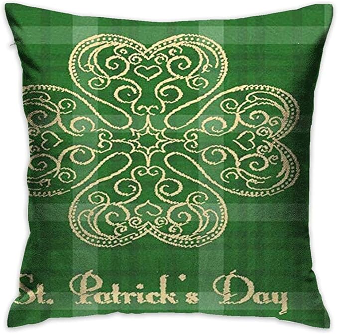 Throw Pillow Cover Saint Patrick 'S Day Shamrock Pillow Case Decor
