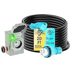 CircleRiver 50 Amp 20 Feet Generator Cord and Power