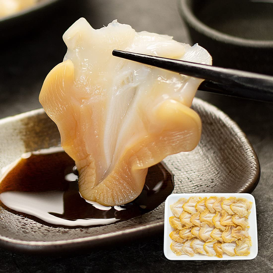 まぐろ処一条 冷凍 つぶ貝 開き 500g お刺身 海鮮丼 ツブ貝 [[つぶ貝開き500g] の商品画像