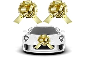 TIADYBOW 1Pcs Ribbon Pull Bows，16" Wide, Gift Bows, Christmas, Presents, Birthday, Baby Shower, Gift Basket, Decoration, Office, Classroom, Fundraiser, Wedding, Reception, Easter (Gold)