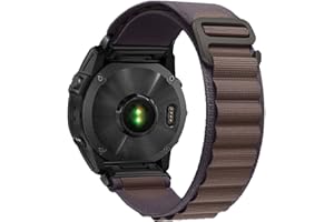 RoYiio Nylon Sport Band for Garmin Fēnix/Epix/Quatix/MARQ Series/Descent Series/D2 Series/Enduro/Tactix, Comfortable Breathable, Tough Replacement Strap with G-hook for QuickFit 22 mm / 26 mm