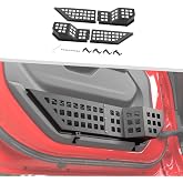 Jimen Fit for Jeep Wrangler JL JLU 4xe 2018-2026 &amp; Gladiator JT 2020-2026, Upgrade 4PCS Metal Front Door Pockets Organizer Storage Box