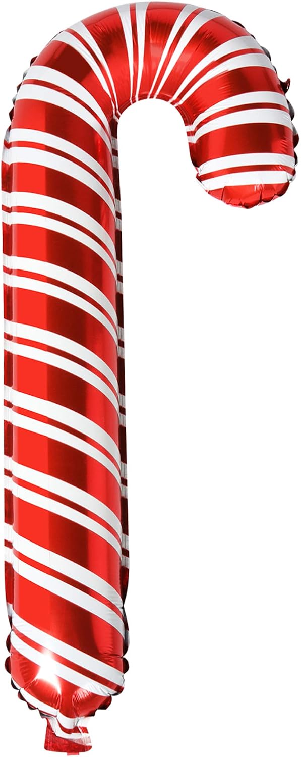 TRIXES XL Candy Cane Balloon, Christmas Balloon 82cm -Inflatable Christmas Decoration, Metallic Striped, Party Decoration