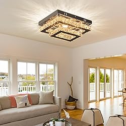 Finktonglan Crystal LED Ceiling Light Modern