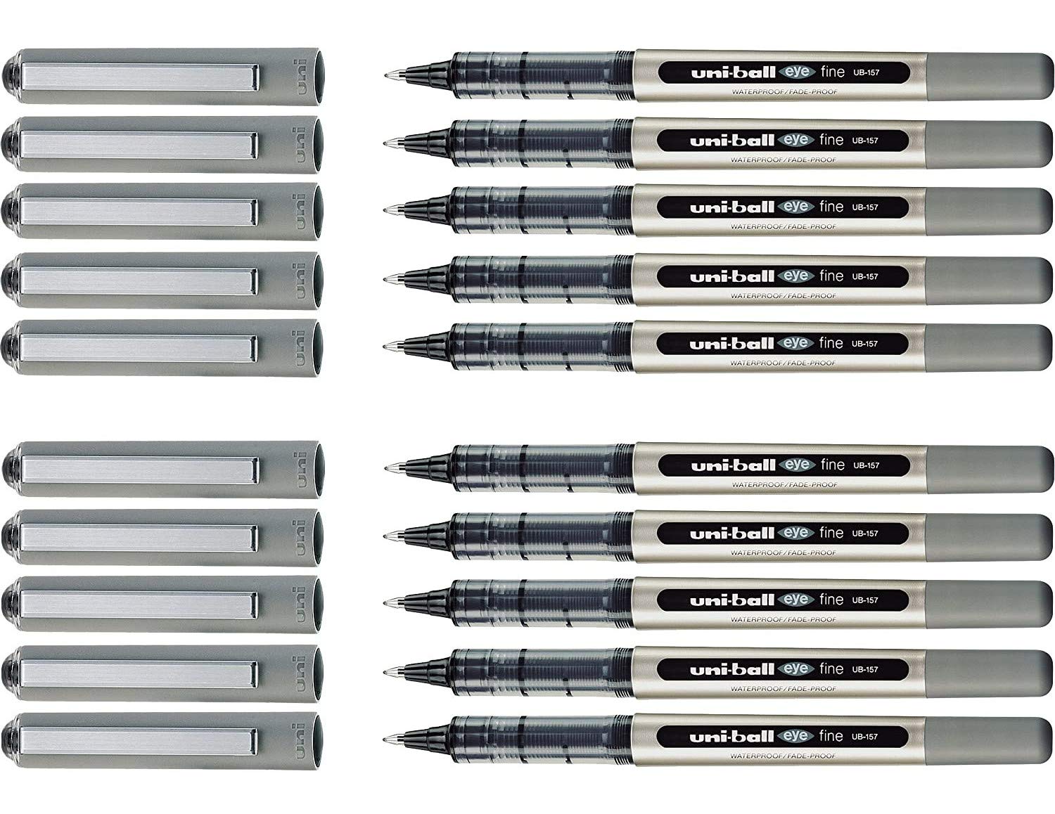 Uni-Ball Eye Fine UB157 Ink Pens, Blue, 10 Pack