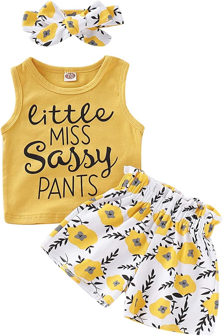 Mikrdoo Toddler Girl Summer Clothes Vest Tops Tassels Shorts 2pcs Baby Girl Outfit Suit