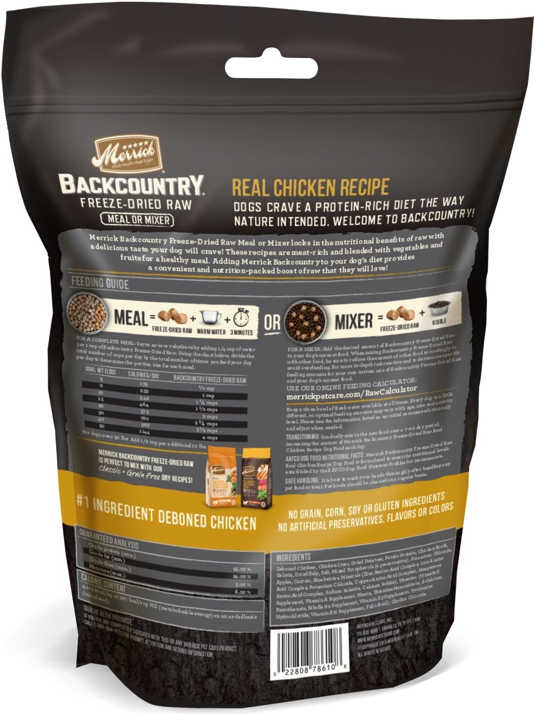 merrick backcountry freeze dried raw