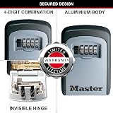 Master Lock Key Safe 5401EURD Wall Mounted Medium Aluminium Weather Resistant view 4