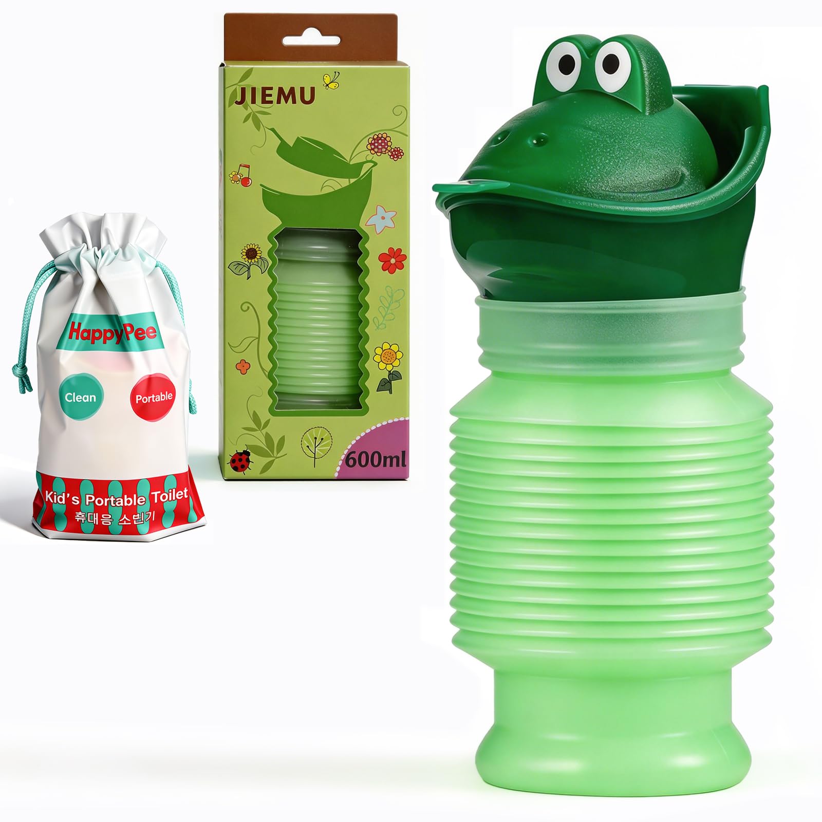 Topcloud Shrinkable Urinal, 600ml Male Female Portable Mobile Toilet Potty Pee Urine Bottle, Reusable Emergency Urinal for Camping Car Travel Traffic Jam and Queuing