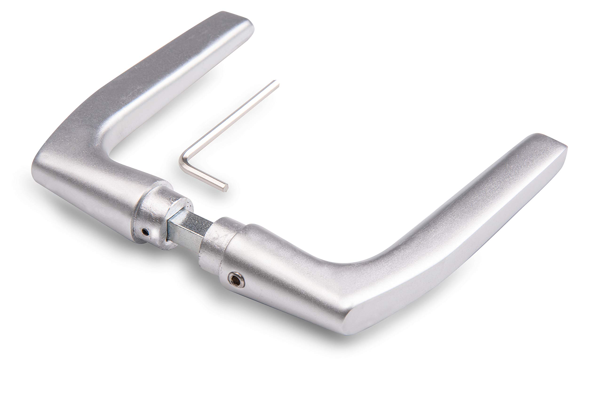 Gah-Alberts 412647 Door Handle Pair for Locking Cases 30-40 mm Handle Width 115 mm Aluminium/Silver Anodised
