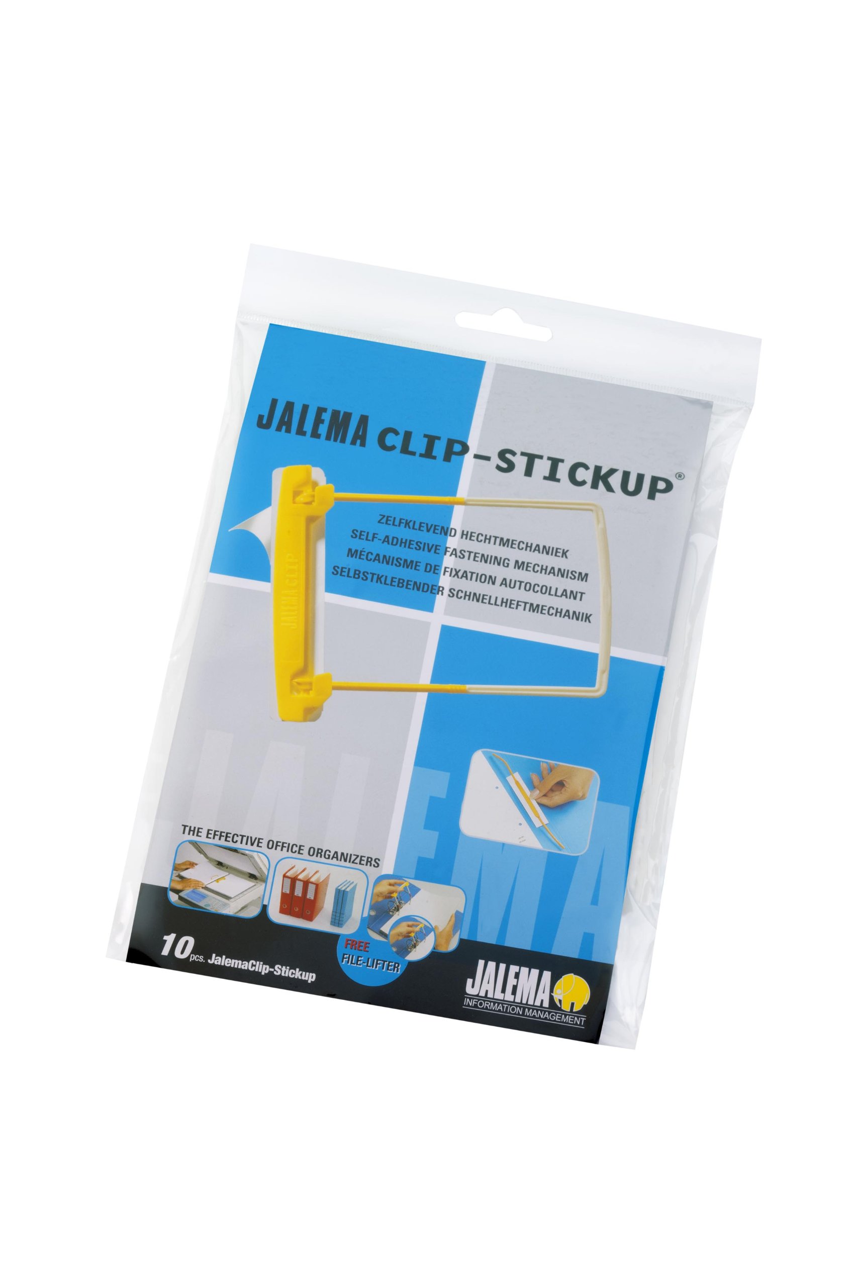 Jalema Clip Stickup 5715600 Self-Adhesive Pack of 10 Yellow