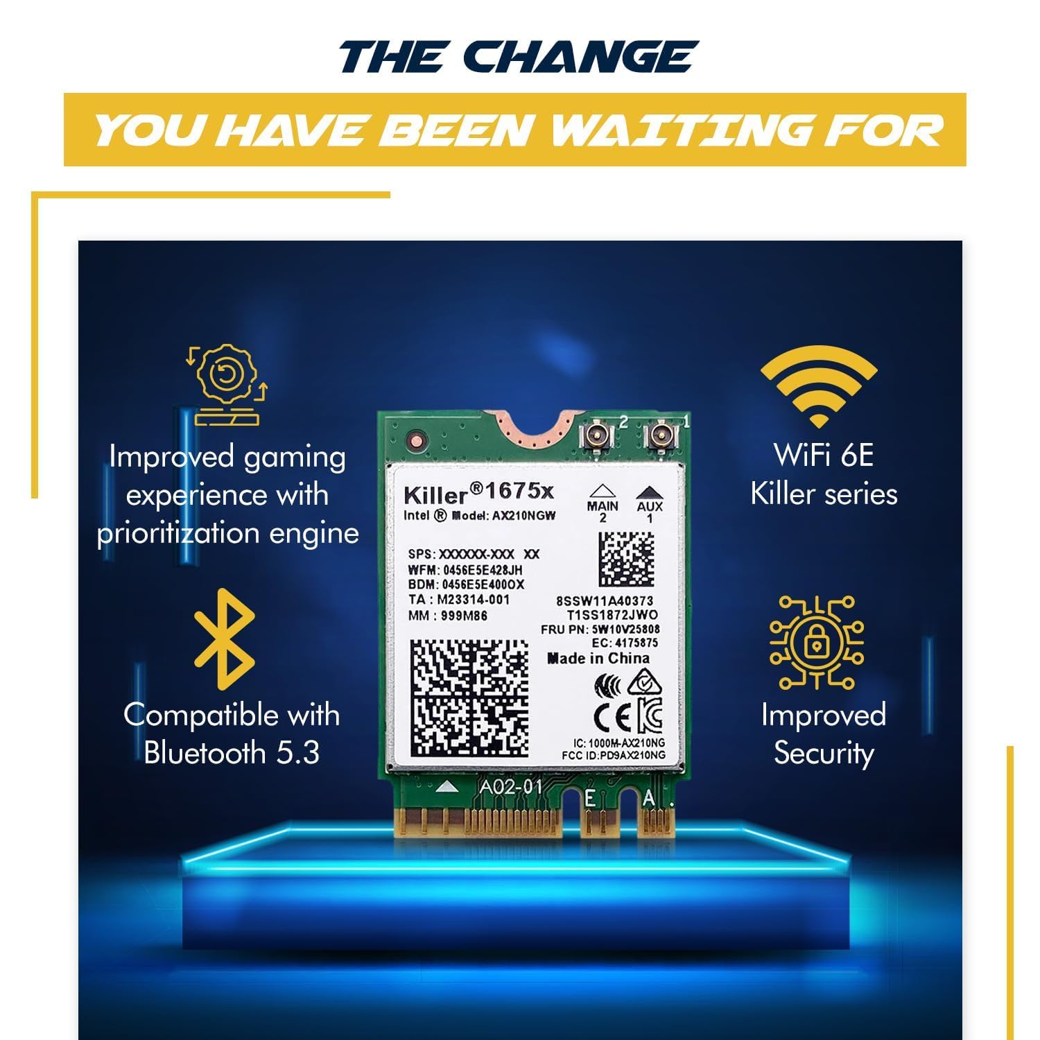 Mua AX1675x Killer Series Upgraded WiFi 6E Adapter | Gaming WiFi ...