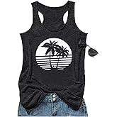 Womens Mandala Vintage Graphic Racerback Tank Tops Summer Casual Loose O-Neck Tanks Vest Vacation Classic-Fit Shirt Cami