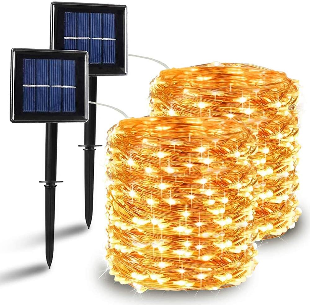 [2 Pack] Guirnaldas Luces Exterior Solar, Nurkoo Luces Led Solares