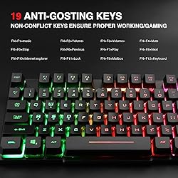 Rii RK100+ Multiple Color Rainbow LED Backlit Large