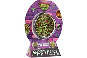 TCG TOYS Spin Flip Puzzle: TMNT Pizza Time, 12 Rings, 3D Puzzle, Challenging, Fun, Interactive Brain Teaser for Kids and Adults, Stimulates Creativity