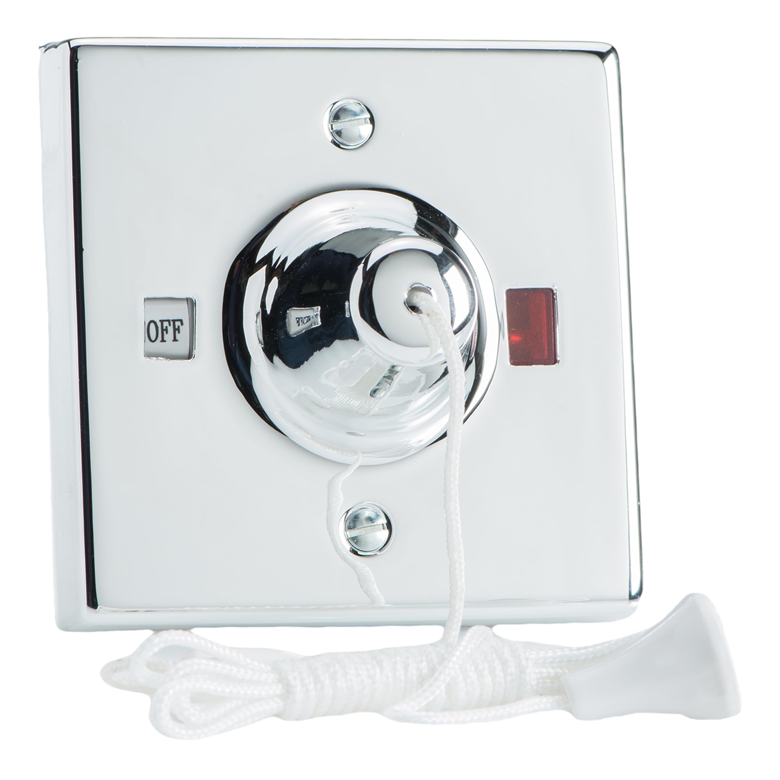 Varilight 45A Pull Switch with Neon Chrome Effect Chrome Effect