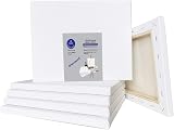 Genixart White Blank Canvas 40x50cm 5 Pack 16x20 Stretched Pre-Primed view 2