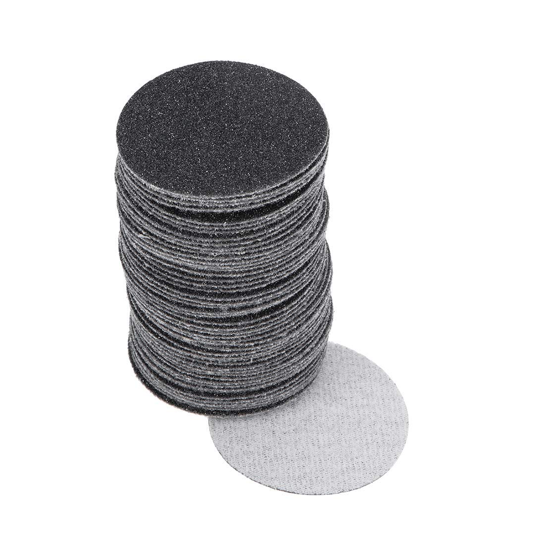 TA-VIGOR 50Pcs 50mm Wet and Dry Sanding Discs, 80 Grit 2 Inch Hook and Loop Sandpaper Electrostatic Sand Planting Silicon Carbide Sanding Discs