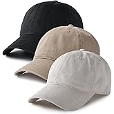FURTALK Men and Women Vintage Washed Distressed Cotton Baseball Cap Plain Blank Adjustable Classic Baseball Hat Cap