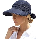 AlturaGo 2-in-1 Women’s Sun Visor Sun Hat Zipper Off Ponytail Friendly, Lightweight Quick Dry, Summer UV Protection