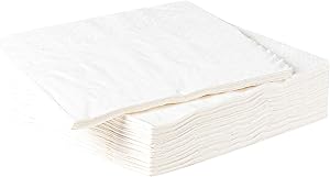 [100 Pack] White Cocktail Napkins Beverage Napkins for Bars, Restaurants, weddings, Paper Napkins