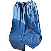 Floerns Women's Elastic Waist Wide Leg Pants Drawstring Lounge Trousers with Pockets