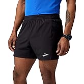 Brooks Men's Journey 5" Short, Lightweight, Supportive Fit Athletic Shorts with Brief Liner & Secure Storage