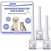 QUBIT Disposable Pet Enema for Cats & Dogs – Rectal Gel to Soften Stool, Stimulate Bowel Movements & Relieve Constipation – Eases Painful Elimination – 6 mL Syringe (3-Pack)