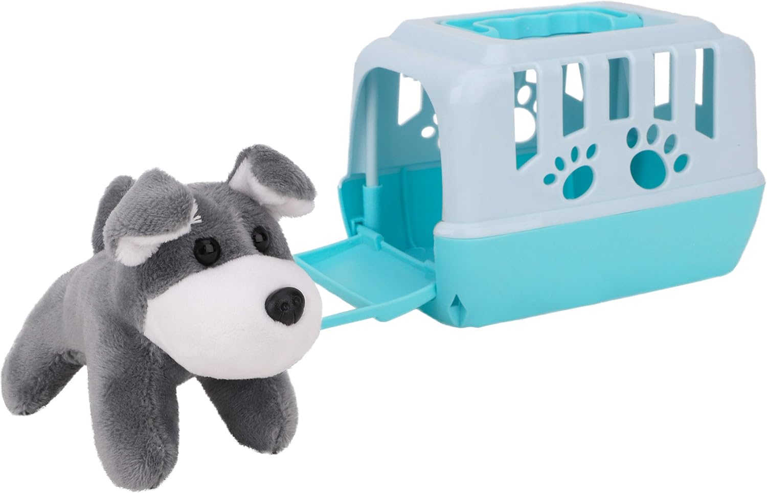 Toyland® 15cm Plush Puppy Dog In Carrier - Assorted Colours - 1 At Random, gray, 15cm x 9cm x 11cm - Image 4