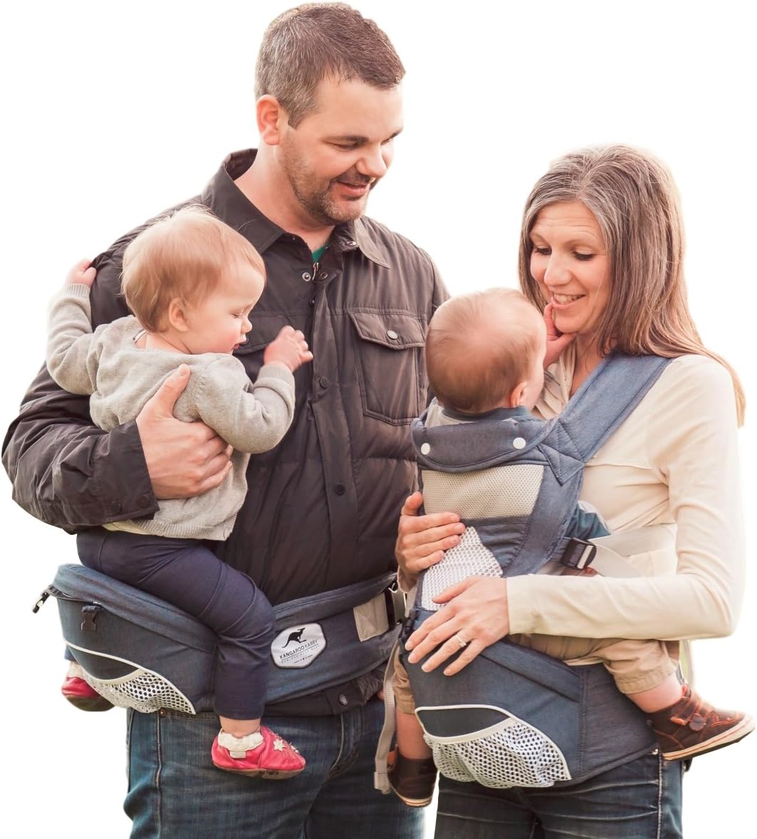 Kangaroo Karry Little Hopper Baby & Toddler Hip Seat Carrier with Removable Shoulder Straps, USA Tested & Certified (CPSIA Compliant)