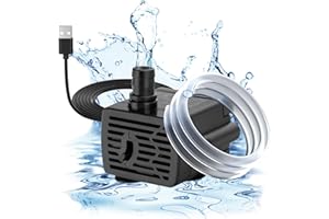 DaToo DC 5V USB Water Pump For Fish Tank 3W Mini Submersible Water Pump With Tubing And Flow Adjustment Function Small Founta