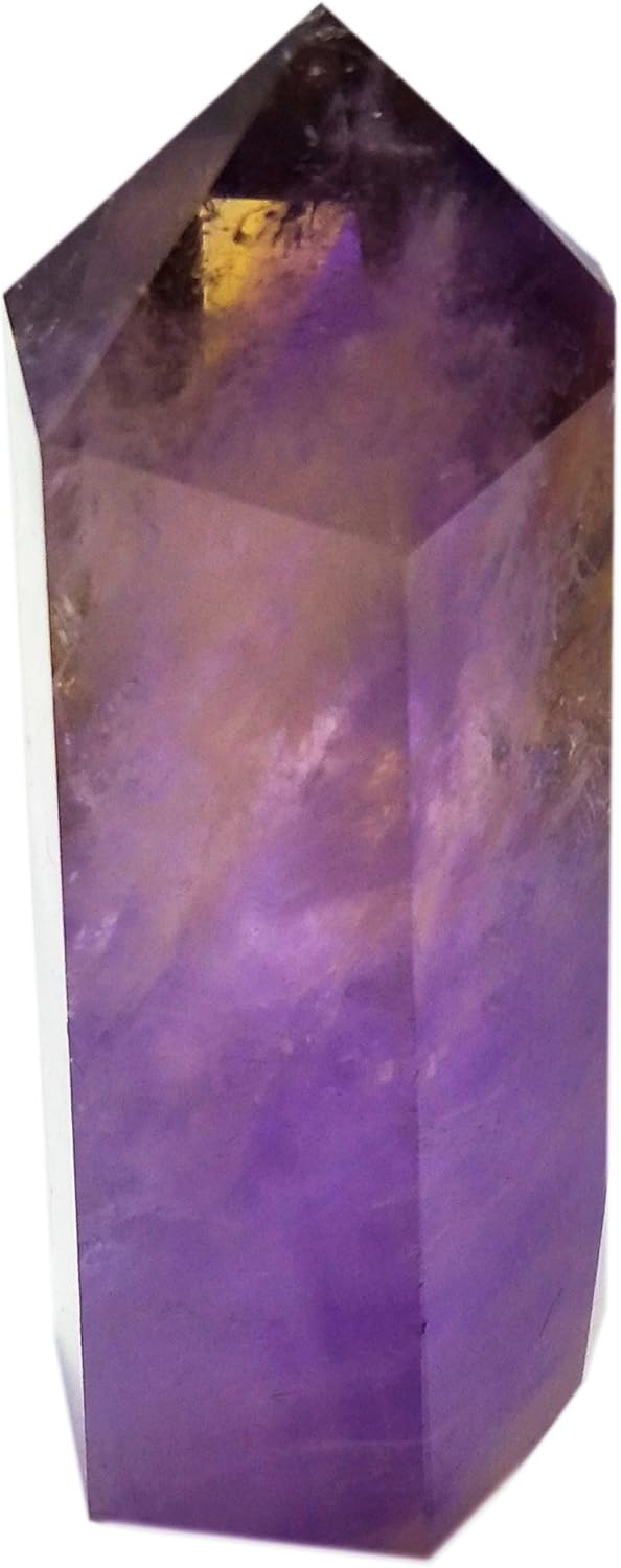 Hardscaping Materials - Amethyst Healing Crystal Wand Pointed & Faceted Prism Bar for Reiki Chakra Meditation Therapy Deco, Small gemstomes are Gifts (Colors May Vary Due Natural Properties)