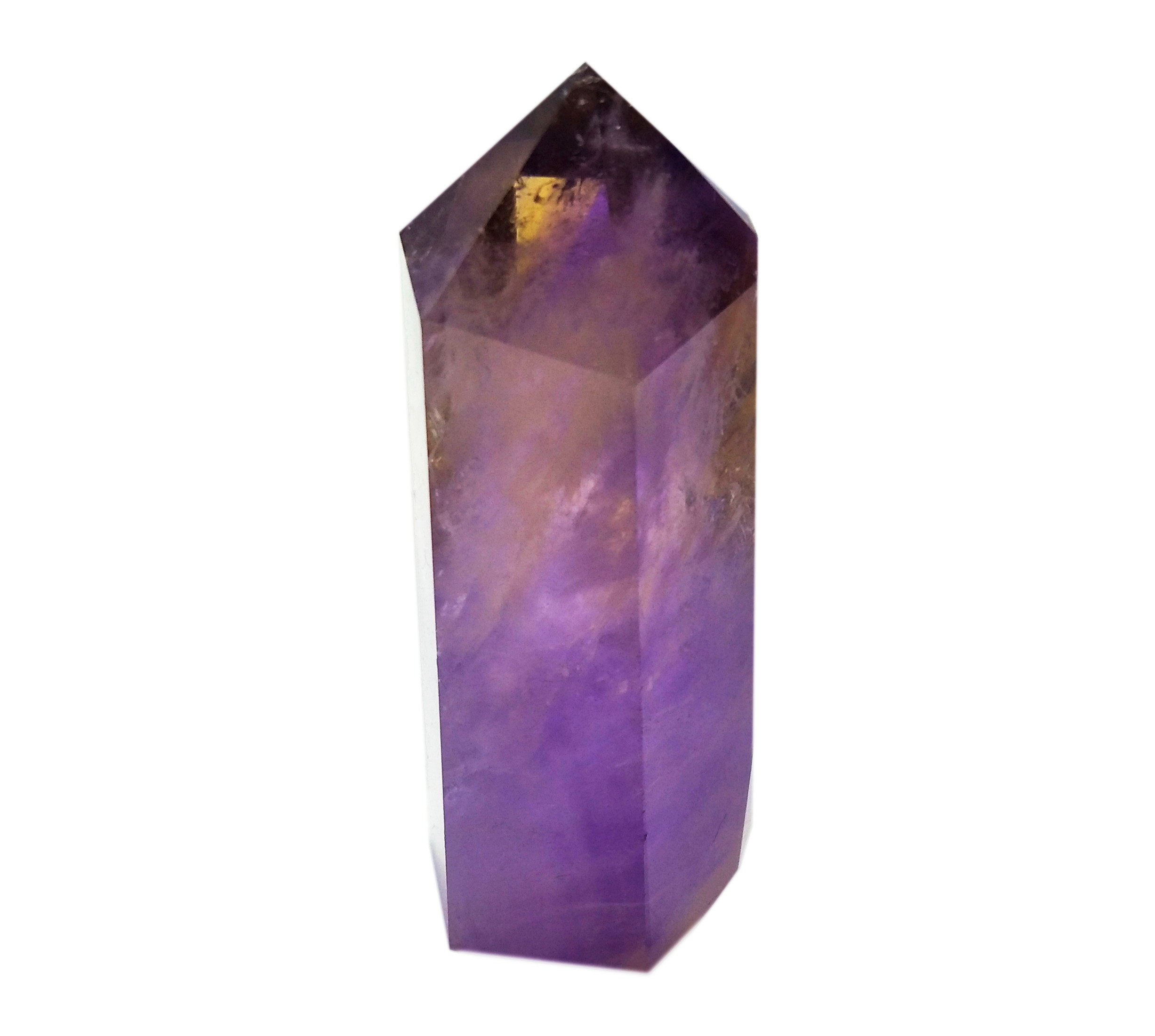 Amethyst Healing Crystal Wand Pointed & Faceted Prism Bar for Reiki Chakra Meditation Therapy Deco, Small gemstomes are Gifts (Colors May Vary Due Natural Properties)