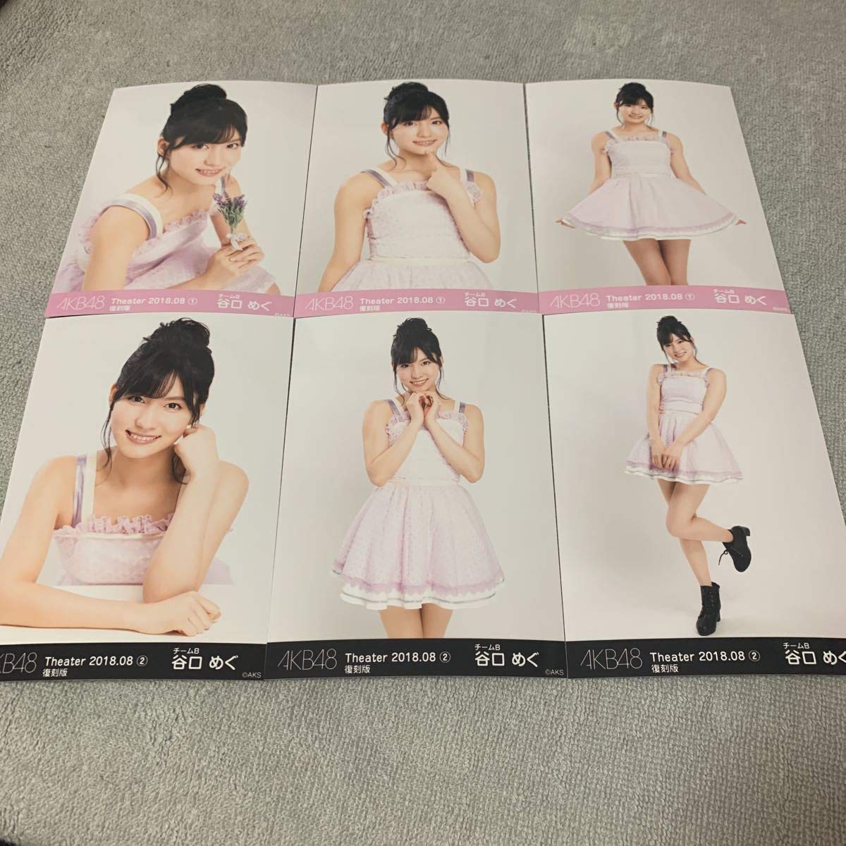 August 8月 18年 Akb48 福袋当選品 B07qfmkv3d 谷口めぐ 6種コンプ 生写真 復刻版 月別 アイドル芸能人グッズ 憧れ Makan Place