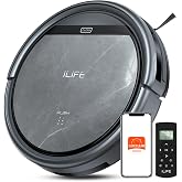 ILIFE V5s Max Robot Vacuum, 4000Pa Strong Suction, Gyro Navigation | 2.4G WiFi/App/Alexa/Remote Control, Self-Charging Robotic Vacuum Cleaner, for Hard Floors Carpets and Pet Hair