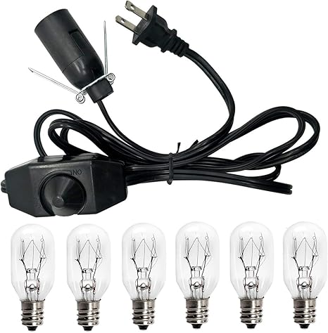 haraqi cable de repuesto para lampara de sal de sal del himalaya con interruptor de atenuacion repuesto original con cable de repuesto para lampara