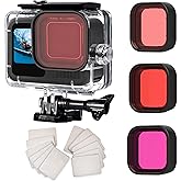 FitStill 196FT/60M Underwater Waterproof Housing for Go Pro Hero 13/Hero 12/Hero 11/Hero 10/Hero 9 Black,Protective Dive Case