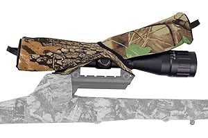 HUNTPAL 2 Pcs Snapshot Neoprene Rifle Scope Cover, Fit for 40mm 50 mm Waterproof Optics Lens Cover Easy On/Off Stretch Gun Scope for Outdoor Hunting Shooting