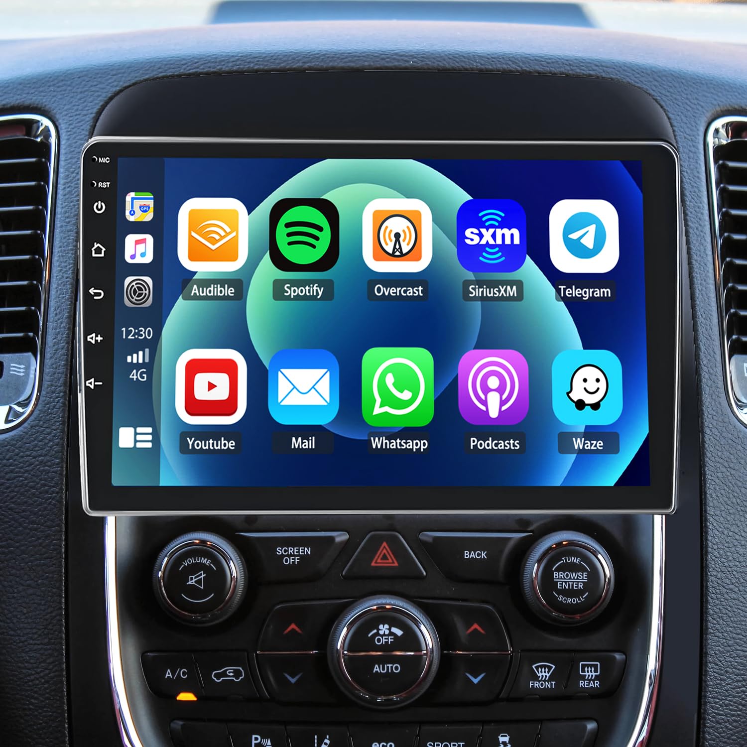 Photo 1 of ?4+64G? 9 inch Car Radio for Dodge Durango 2014 2015 2016 2017 2018 2019 2020 with Wireless CarPlay Android Auto Bluetooth Stereo GPS WiFi FM/RDS SWC Mirror Link Split Screen + AHD Backup Camera