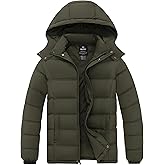 wantdo Men's Puffer Jacket Warm Waterproof Winter Coat Hooded Parka Jacket (Regular and Big Size)