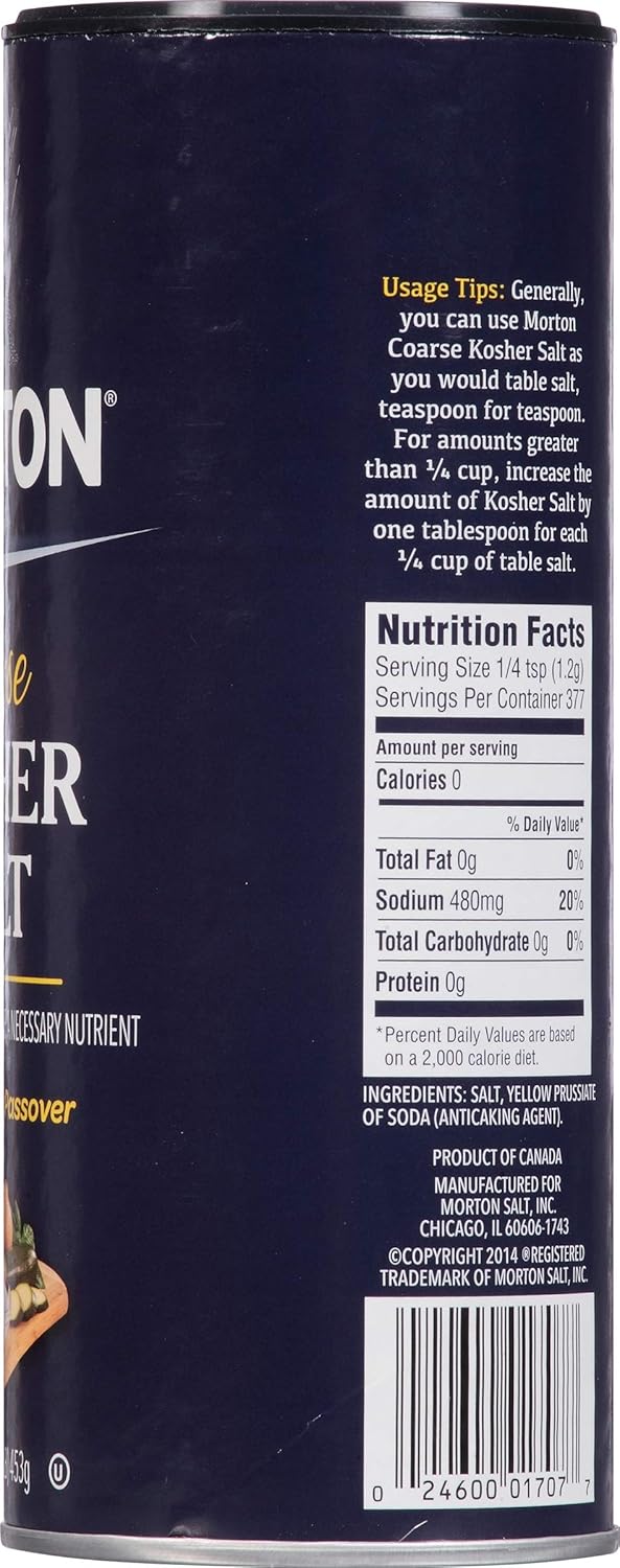 Morton Kosher Salt Nutrition Facts Runners High Nutrition